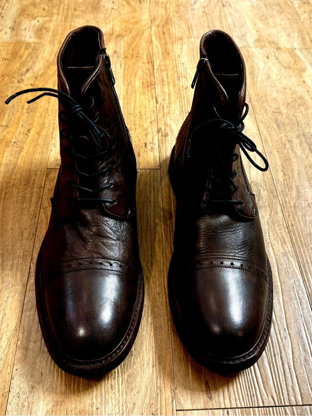 Frye Murray Leather Lace-Up Boots Brown Men’s Size 10.5 - Rare and discontinued - Picture 5 of 13